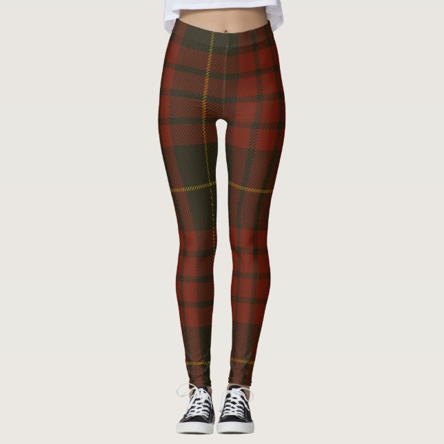 Leggings Plaid de clan de tartan de MacQueen (Devant)