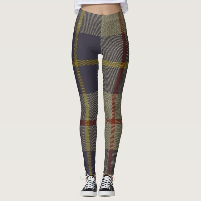 Leggings Plaid de clan de tartan de MacRae (Devant)