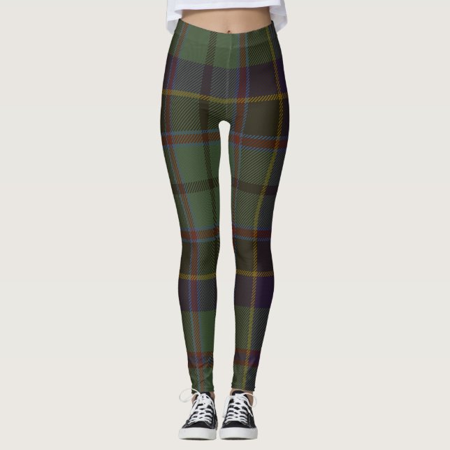 Leggings Plaid de clan de tartan de Stephenson (Devant)