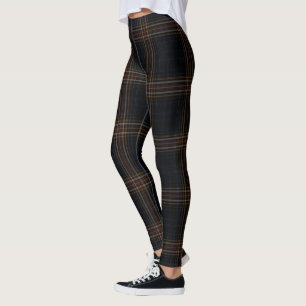 Leggings Plaid de tartan géant jaune rouge noir