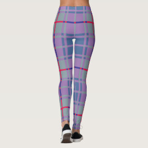 Leggings Plaid écossais pourpre