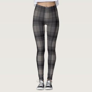 Leggings Plaid gris foncé