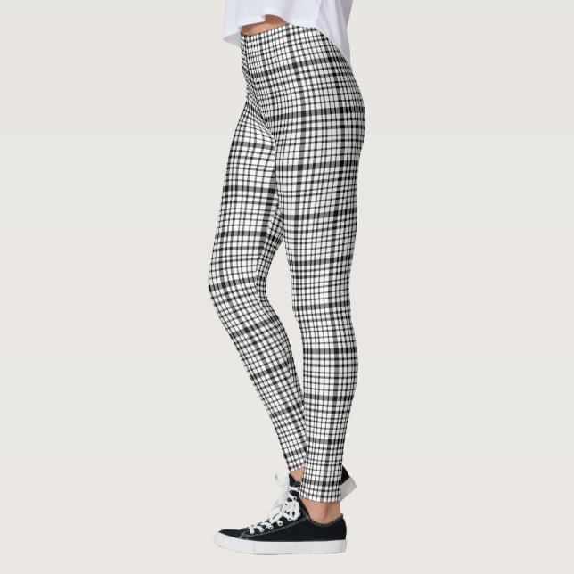 Leggings Plaid noir et blanc (Gauche)