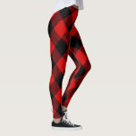 Leggings Plaid noir rouge de bûcheron de contrôle de<br><div class="desc">Habillez votre garde-robe guêtres de cet ces amusement comportant un motif de plaid de contrôle de buffle rouge et noir.  Perfectionnez pour les vacances,  les activités d'hiver/les sorties,  le yoga ou traîner juste de travail.</div>