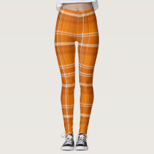 Leggings Plaid Orange parfaits pour l'automne Y'al