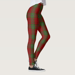 Leggings Plaid Red Green Tartan femmes de Noël
