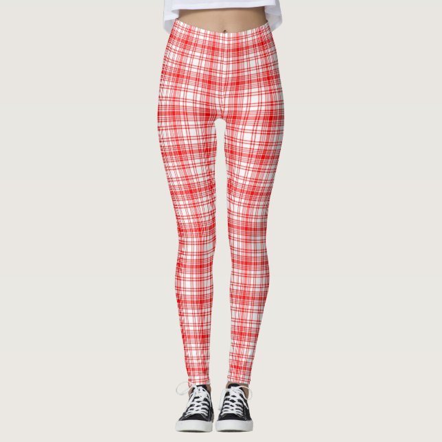Leggings Plaid rouge (Devant)