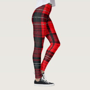 Leggings Plaid Rouge traditionnel Tartan Collection populai