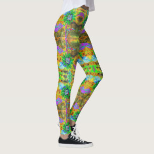 Leggings Plaisir au soleil - tournesol vert