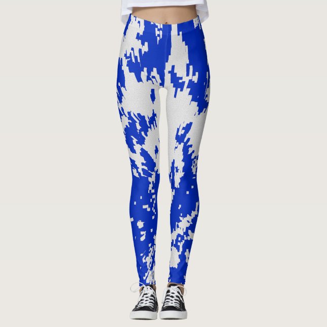 Leggings Planche de pattes bleues (Devant)