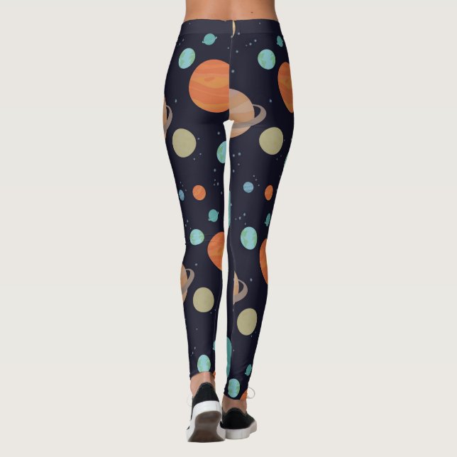 Leggings Planètes, étoiles, galaxie (Dos)