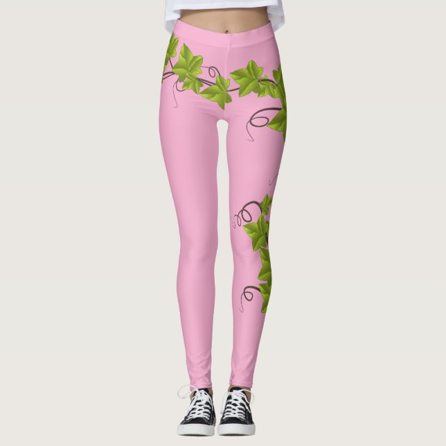 Leggings Planta de uvas racimo de hojas verdes   (Devant)