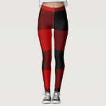 Leggings Plantation de buffles rouges et noirs À damiers<br><div class="desc">Leggings.</div>