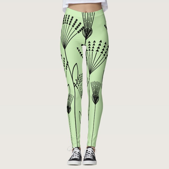 Leggings Plantes à bâtons (Devant)