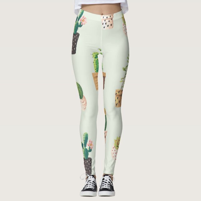 Leggings Plantes Cactus (Devant)