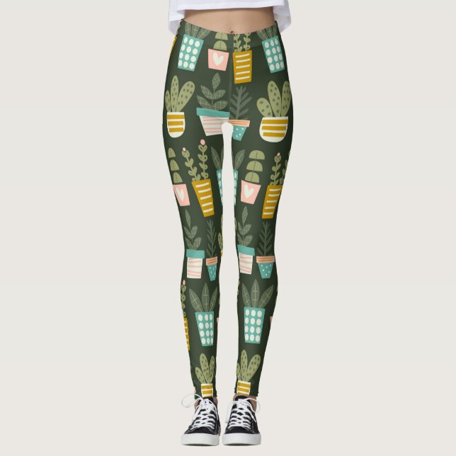 Leggings Plantes succulents (Devant)