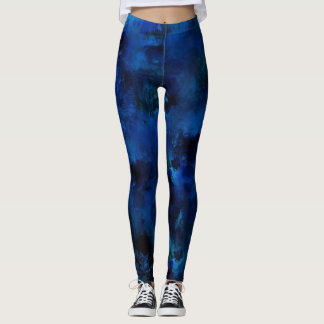 Leggings Plaque de peinture bleue #3