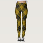 Leggings Plaque noire jaune tartan MacLeod<br><div class="desc">Clan de MacLeod tartan jaune noir plaid</div>