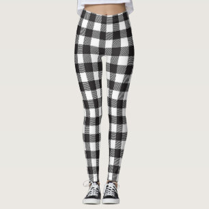 Leggings plaqués de buffle noir et blanc
