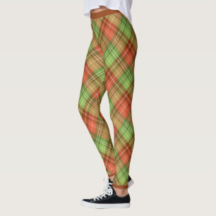 Leggings Plat de Noël rouge et vert