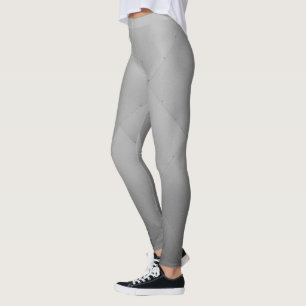 Leggings Plats en aluminium métalliques frais gris