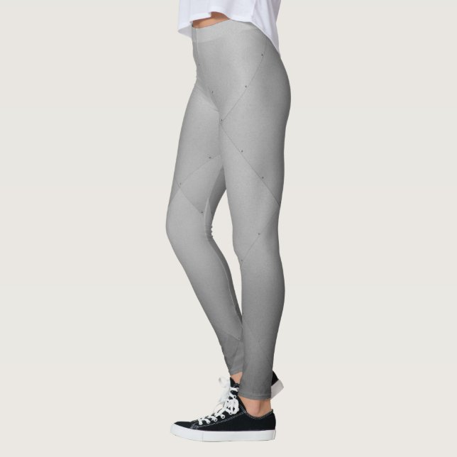 Leggings Plats en aluminium métalliques frais gris (Gauche)