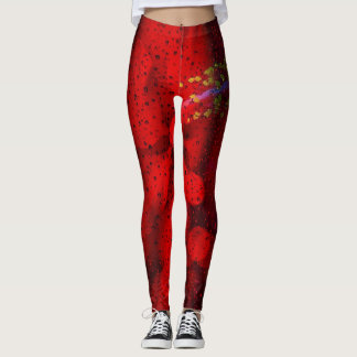 Leggings Pluie rouge pointillé