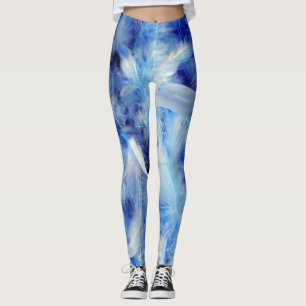 Leggings Plumes bleues