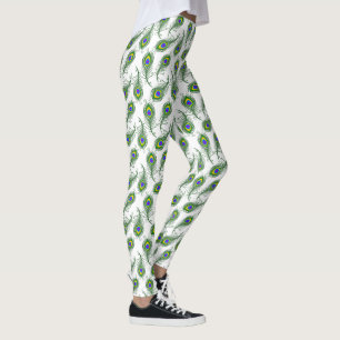 Leggings Plumes de paon