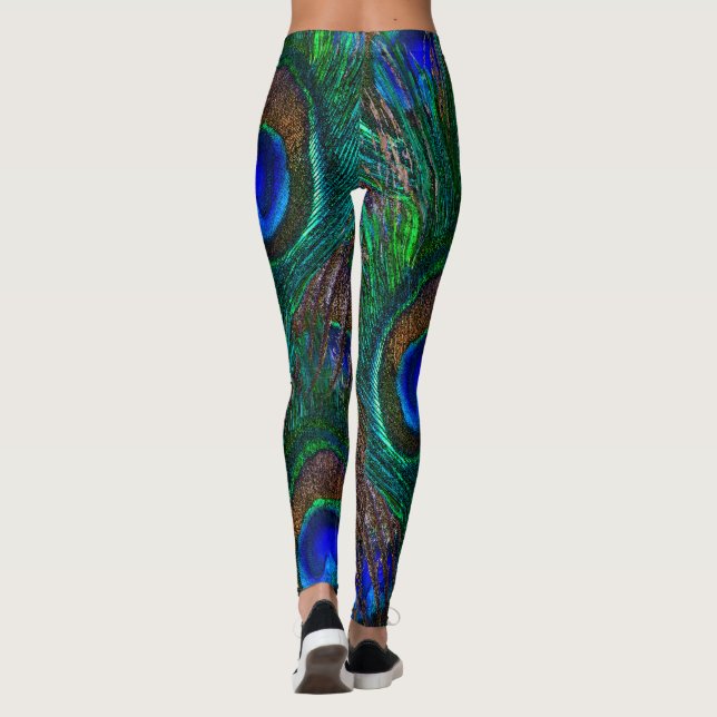 Leggings Plumes de paon Décor (Dos)