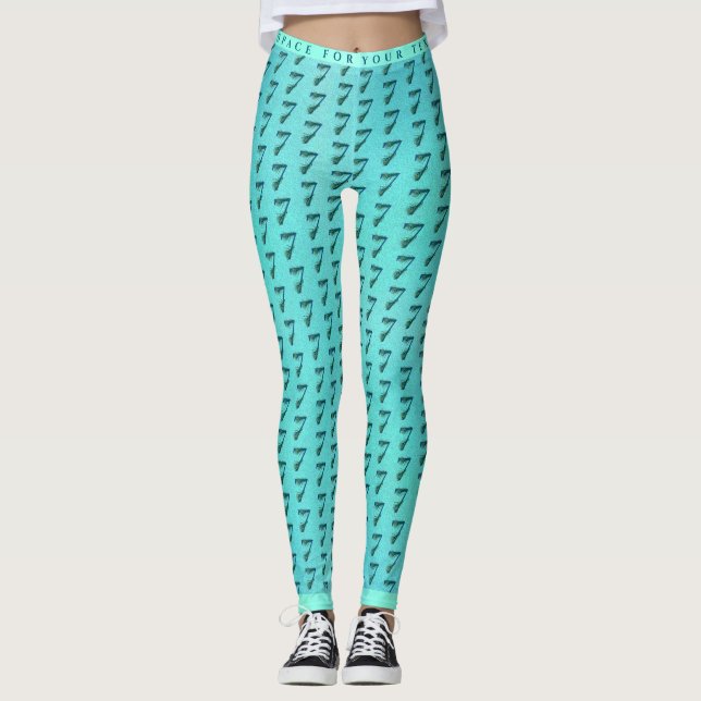 Leggings Plumes de paon pour le 7e anniversaire (Devant)