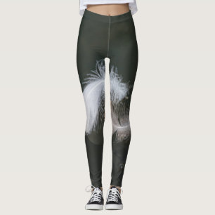 Leggings Plumes d'oie flottantes