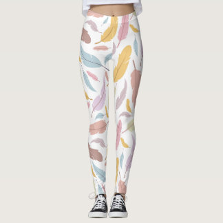 Leggings Plumes motif transparent