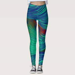 Leggings Plumes Phoenix abstraites