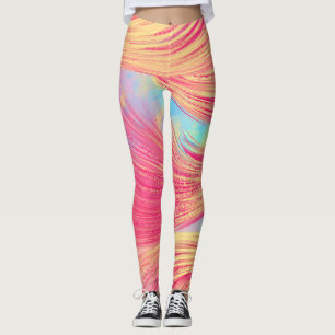 Leggings Plumes Phoenix abstraites