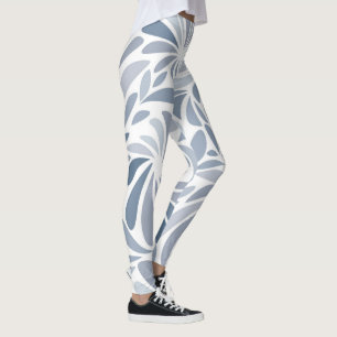 Leggings Plutôt doux bleu clair gris géométrique Valentine