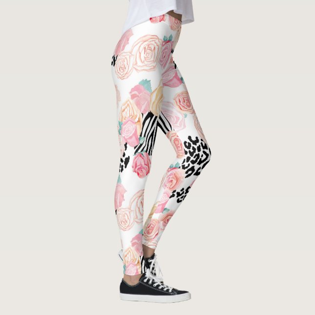 Leggings Plutôt rose jaune Poster de animal Valentine (Droite)