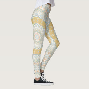 Leggings Poche et printemps jaune Mandala Design