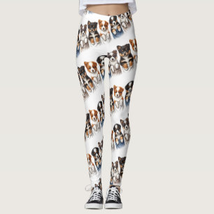 Leggings Poches super mignonnes pleines de chiots