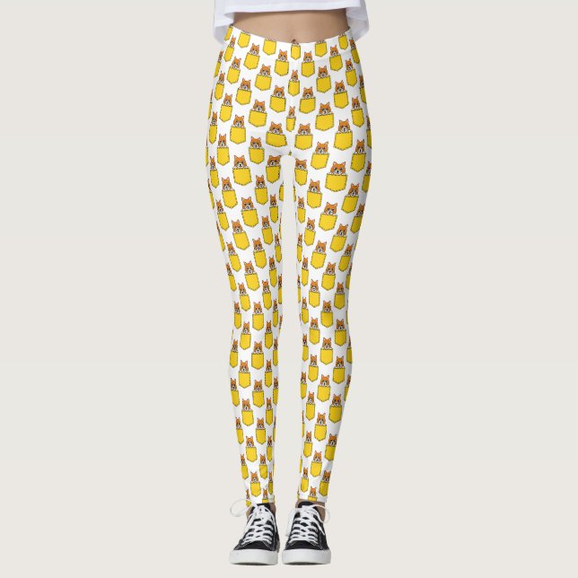 Leggings Pocket Pet Cat Motif (Devant)