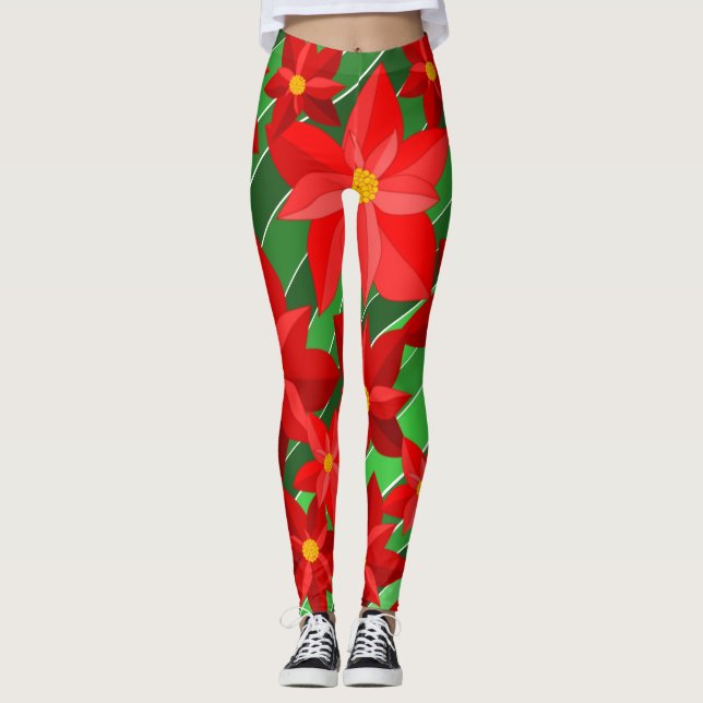 Leggings Poinsettias (Devant)