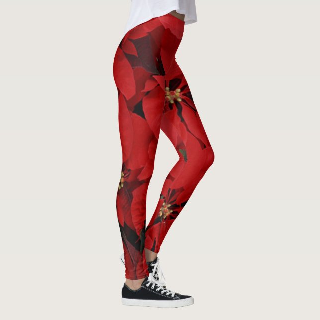 Leggings Poinsettias rouges (Droite)