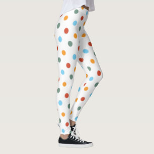 Leggings Point de polka audacieux d'arc-en-ciel