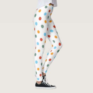 Leggings Point de polka audacieux d'arc-en-ciel