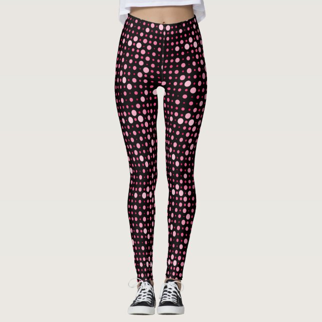Leggings Point Polka 01.BG noir rose (Devant)