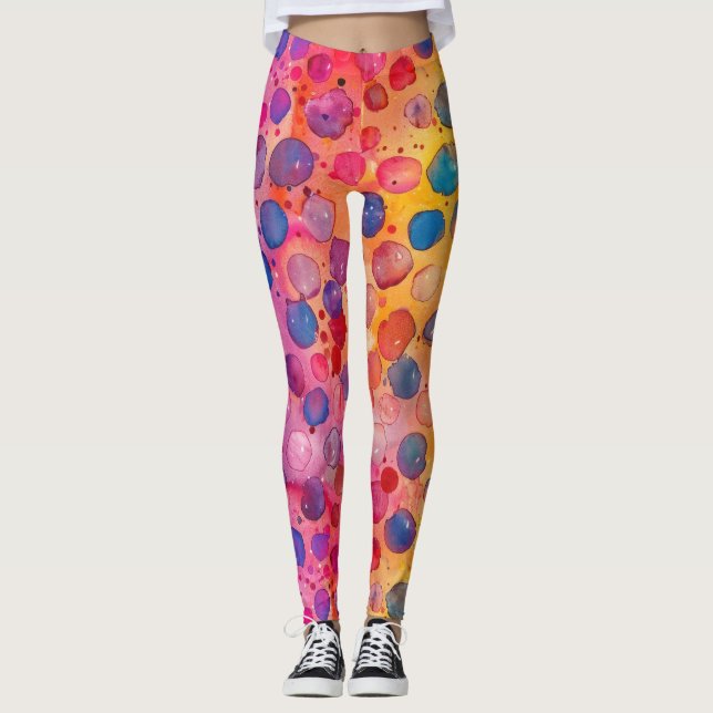 Leggings Point Polka aquarelle (Devant)