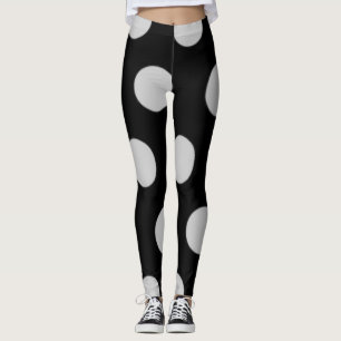 Leggings Point Polka noir et blanc