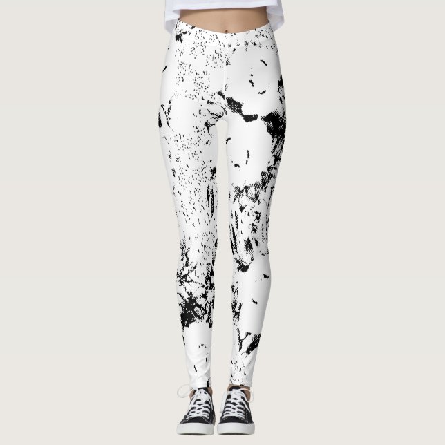 Leggings Point, vache noire (Devant)
