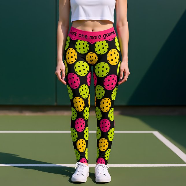 Leggings Pointe de polka (Pickleball polka dot leggings with customizable text)