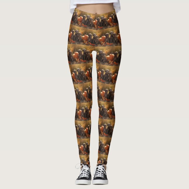 Leggings Pointeur à poils durs Griffon Puppy Automne (Devant)